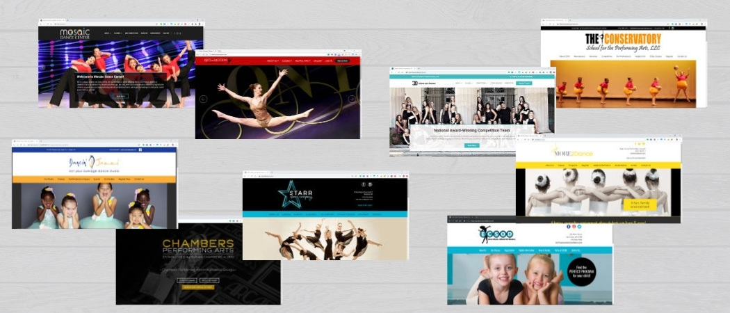 Dance studio website portfolio examples