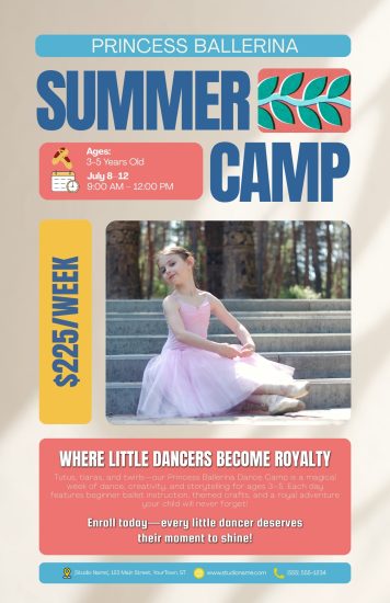 Summer Dance Camp flyer example